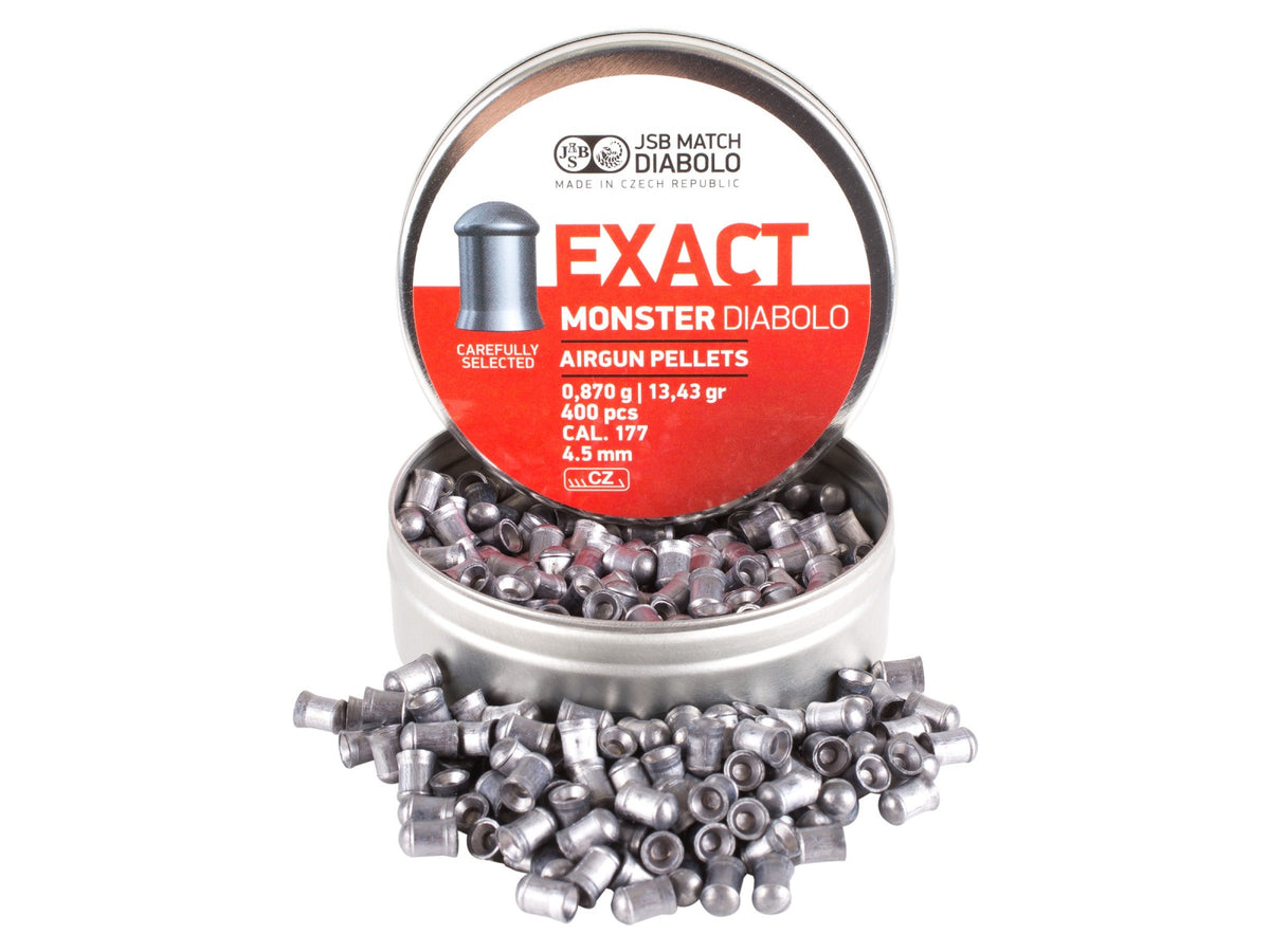 JSB Exact Monster .177 Cal, 13.4 Grains, Cylindrical, 400ct - Caliber 0.177