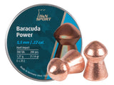 H&N Baracuda Power, .22 Cal, 21.14 Grains, Round Nose, 200ct - Caliber 0.22