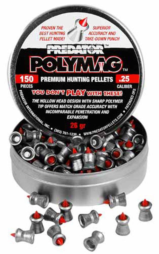 Predator Polymag .25 Cal, 26 Grains, Pointed, 150ct - Caliber 0.25