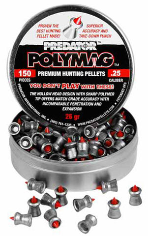 Predator Polymag .25 Cal, 26 Grains, Pointed, 150ct - Caliber 0.25
