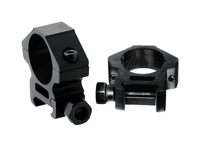 UTG Premium 1" Rings, Low, Weaver Mount, See-Thru