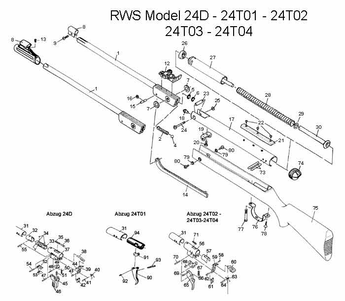 RWS Compression Tube Complete for Model 24, T02