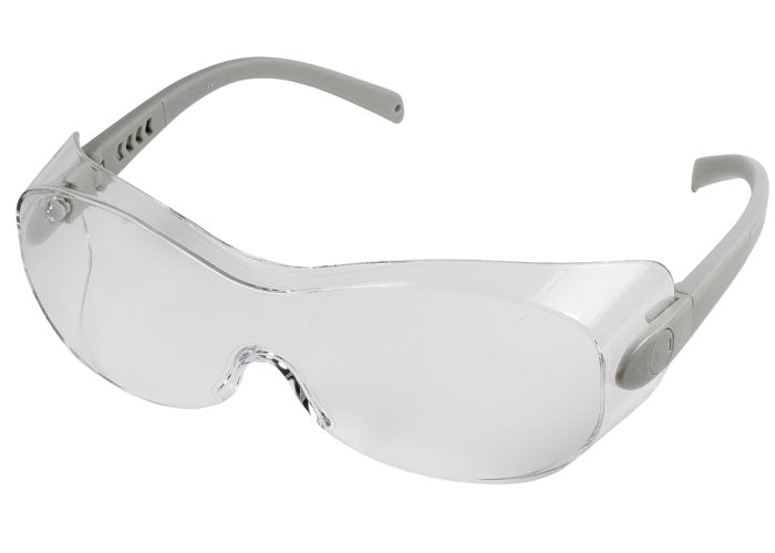 Radians Sheath OTG Anti-Fog Safety Glasses, Fits Over Glasses, Clear Lens, Silver Temples