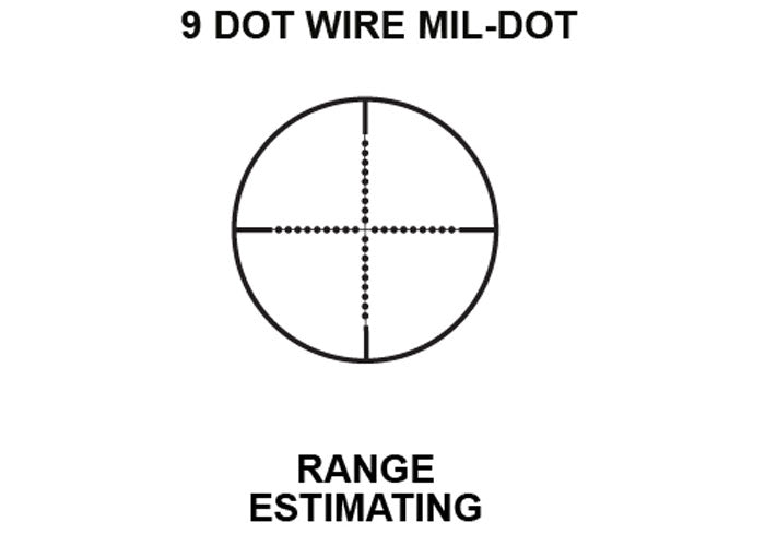 UTG 4x32 Rifle Scope, Mil-Dot Reticle, 1/4 MOA, 1" Tube, 3/8" Rings