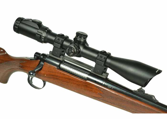 UTG 4-16x44 AO SWAT AccuShot Rifle Scope, EZ-TAP, Illuminated Mil-Dot Reticle, 1/4 MOA, 30mm Tube, See-Thru Weaver Rings