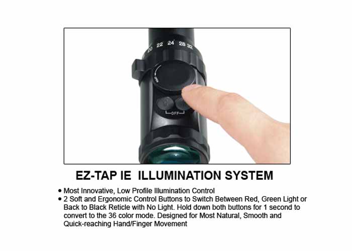 UTG 4-16x44 AO SWAT AccuShot Rifle Scope, EZ-TAP, Illuminated Mil-Dot Reticle, 1/4 MOA, 30mm Tube, See-Thru Weaver Rings