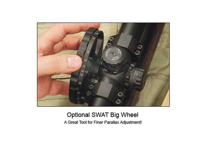 UTG 4-16x44 AO SWAT AccuShot Rifle Scope, EZ-TAP, Illuminated Mil-Dot Reticle, 1/4 MOA, 30mm Tube, See-Thru Weaver Rings