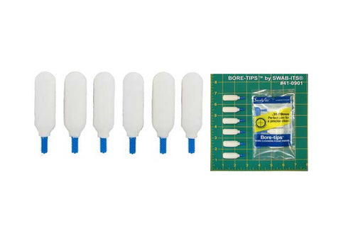 Super Brush Swab-its Bore-tips Foam Cleaning Swabs, 9mm, 8-32 Threads, 6ct