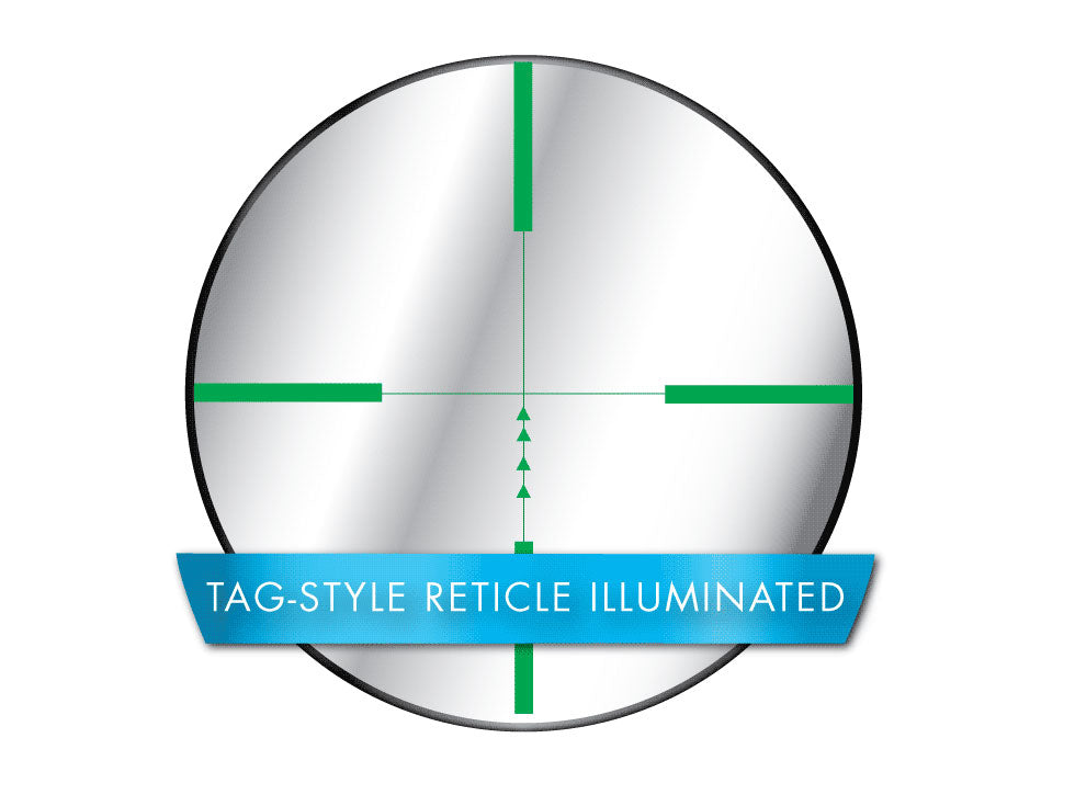 CenterPoint 4-16x40 AO Rifle Scope, Illuminated TAG-Style Reticle, 1" Tube, Picatinny Rings