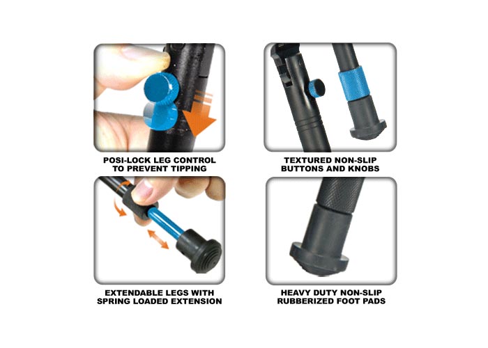 UTG New Generation Reinforced Clamp-on Bipod