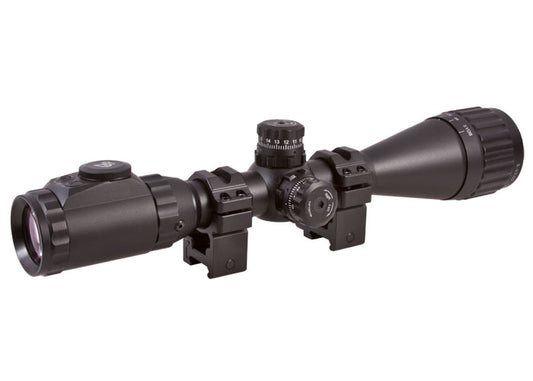Leapers UTG 3-9x40 AO True Hunter Rifle Scope, EZ-TAP, Illuminated Mil-Dot Reticle, 1/4 MOA, 1" Tube, See-Thru Weaver Rings