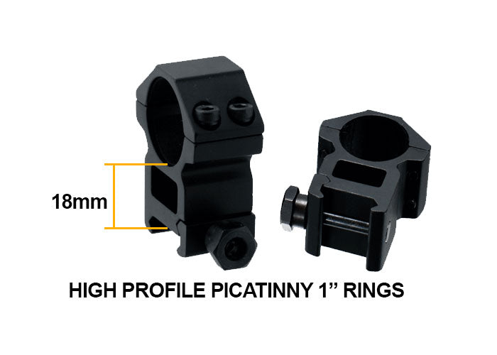 UTG 4-16x40 AO Rifle Scope, EZ-TAP, Illuminated Mil-Dot Reticle, 1/4 MOA, 1" Tube, See-Thru Weaver Rings