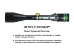 UTG 4-16x40 AO Rifle Scope, EZ-TAP, Illuminated Mil-Dot Reticle, 1/4 MOA, 1&quot; Tube, See-Thru Weaver Rings