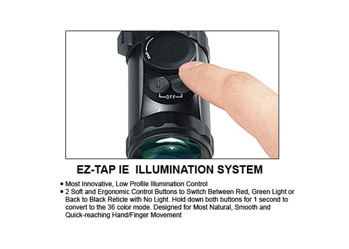 UTG 4-16x40 AO Rifle Scope, EZ-TAP, Illuminated Mil-Dot Reticle, 1/4 MOA, 1" Tube, See-Thru Weaver Rings