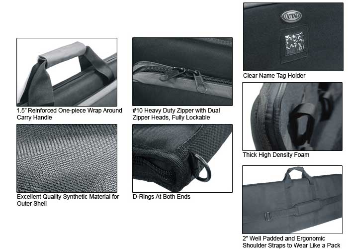 UTG Homeland Security Covert Gun Case, 34", Black