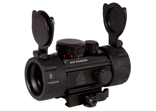UTG 1x30 4" Compact ITA Red/Green Target Dot Sight, 1/2 MOA, Integral Quick-Detach Weaver/Picatinny Mount