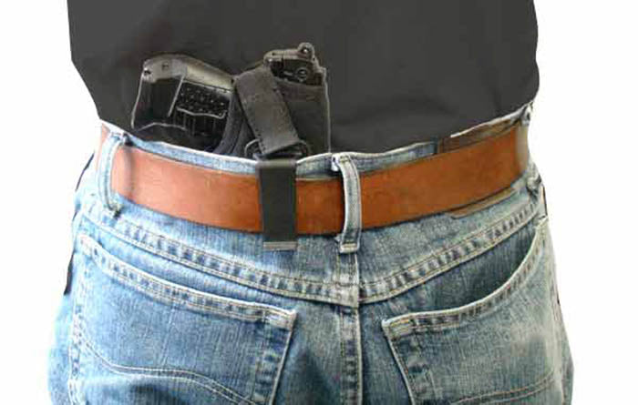 Concealed Belt Holster, Fits Compact & Subcompact Pistols, Black