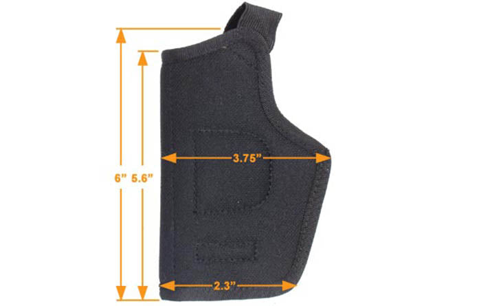 Concealed Belt Holster, Fits Compact & Subcompact Pistols, Black