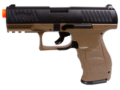Walther PPQ Spring Airsoft Pistol, Tan - FPS 300