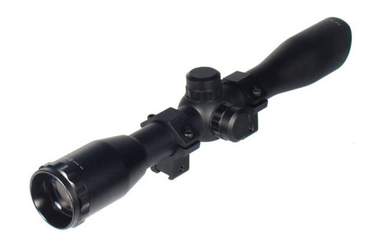 UTG 4x32 Rifle Scope, Mil-Dot Reticle, 1/4 MOA, 1" Tube, 3/8" Rings