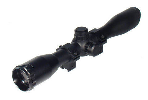 UTG 4x32 Rifle Scope, Mil-Dot Reticle, 1/4 MOA, 1" Tube, 3/8" Rings